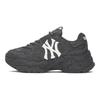 MLB New York Yankees Rutschfest Abriebfest Niedrig geschnitten Klobige Sneaker Unisex Dunkelgrau 3ASHA025N-50GRD
