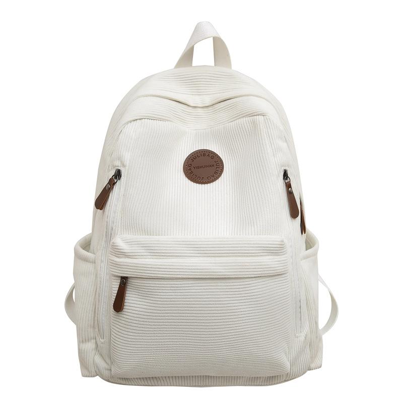 College student schoolbag new fashion casual corduroy travel backpack junior high school high school students large capacity backpack