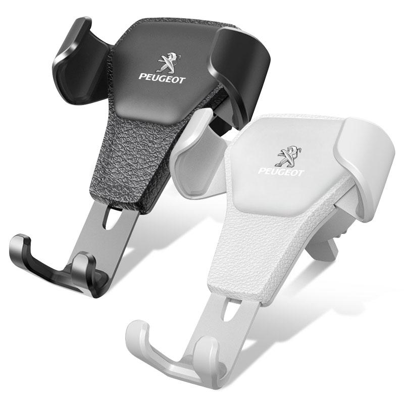 For Peugeot 308 408 508 RCZ 208 3008 206 207 406 407 408 206 207 208 306 307 Gravity Car Badge Phone Holder Bracket Air Clip Mount Stand Accessories