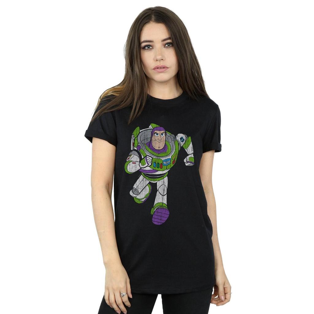 Disney Womens/Ladies Toy Story 4 Classic Buzz Lightyear Cotton Boyfriend T-Shirt