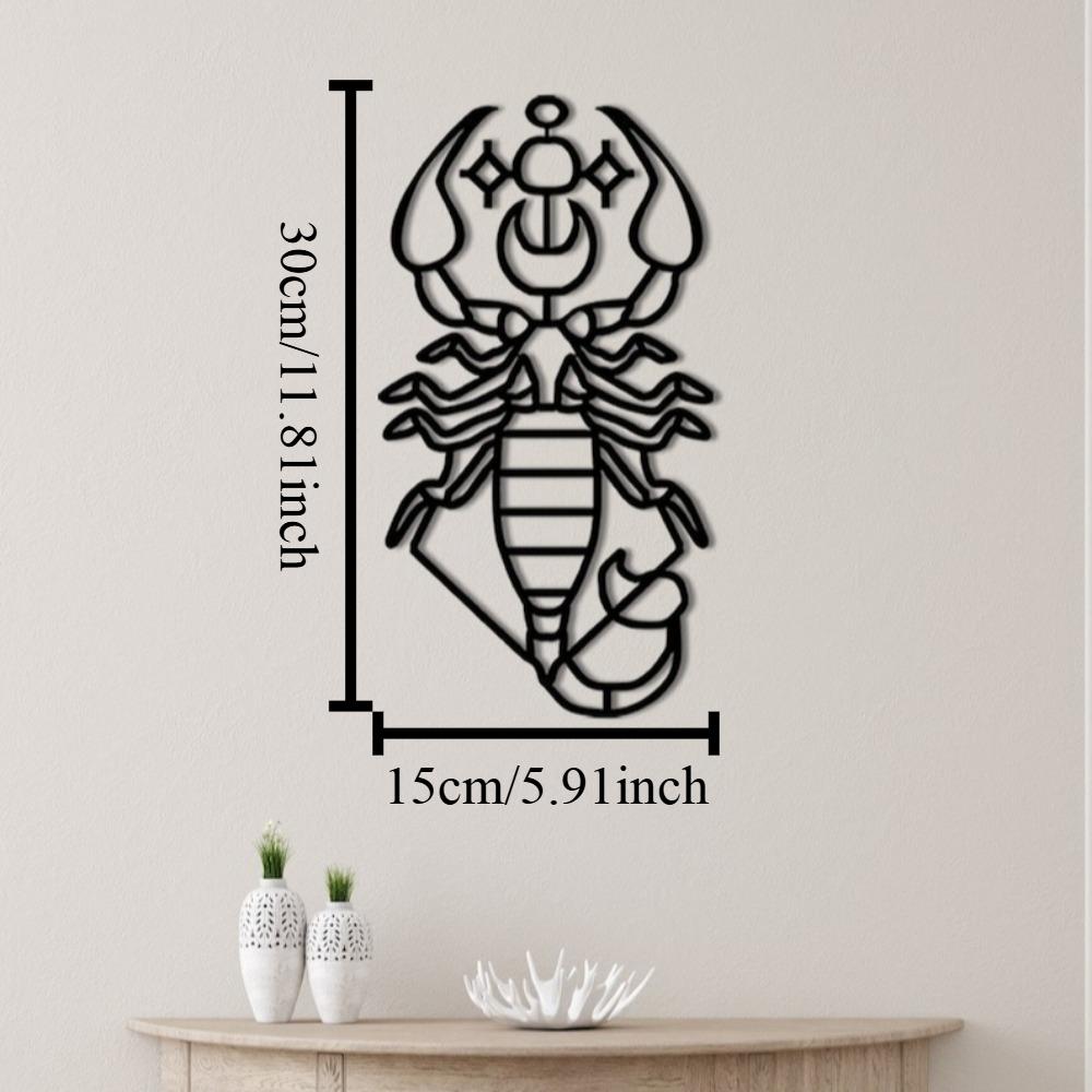 Handmade Iron Scorpio Zodiac Sign Metal Wall Art Home Decor Living Room Gothic