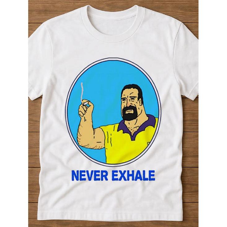 Never Exhale Mike Nolan The Big Lez Show Sassy Sasquatch T Shirt 1618 S белый