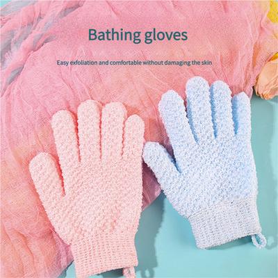 Gant de Bain Exfoliant Double Face Élimination des Peaux Mortes Nylon Gant de Gommage Douche Corps Gommage pour Femmes Hommes Nettoyage Profond Réutilisable