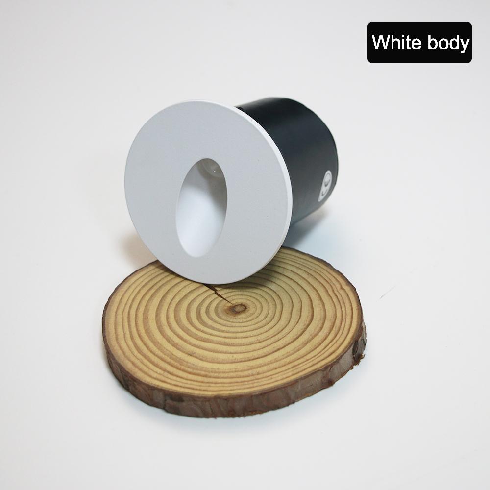 Indoor 3W LED Footlight Embedded Install Home Lighting Night Light Round Wall Lamps Aisle Stairs Steps Corner Light AC85-265V