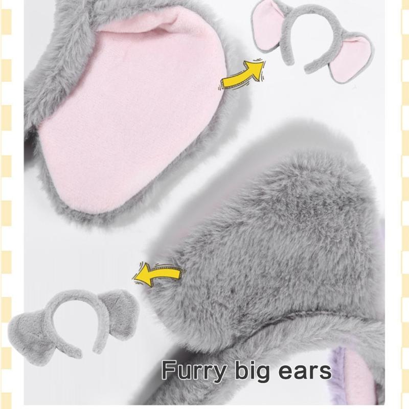 Plush Elephant Cartoon Headband for Kids Hairpieces Headwear Soft Hair Accessory for Makeup and Skincare