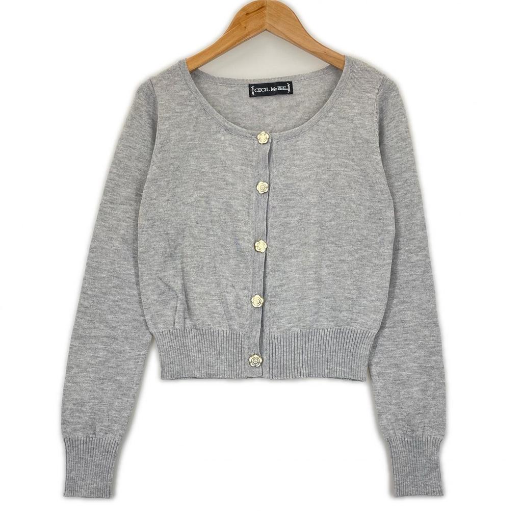 CECIL McBEE Plain cardigan gray Women M used
