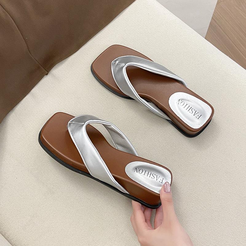 Stepping on shit soft bottom mandarin duck love flip-flops women wear 2025 summer new wet casual slippers