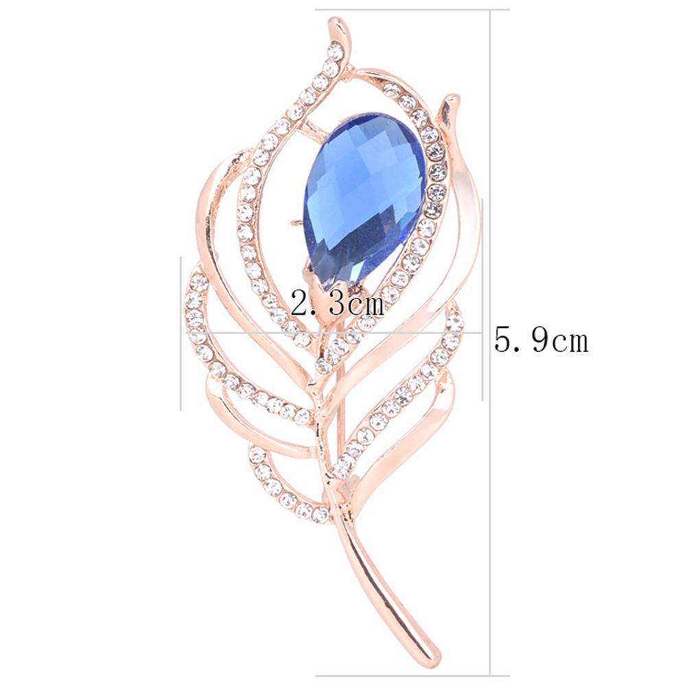 Fashion Lovely Alloy Feather Brooch Women Jewelry Clothing Accessory