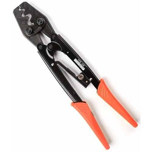 

IWISS HS-38 Bare Crimp Terminals, Bare Crimp Sleeves, Crimping Tool, General-Purpose Type, Compatible with 5.5-38.0 sq.