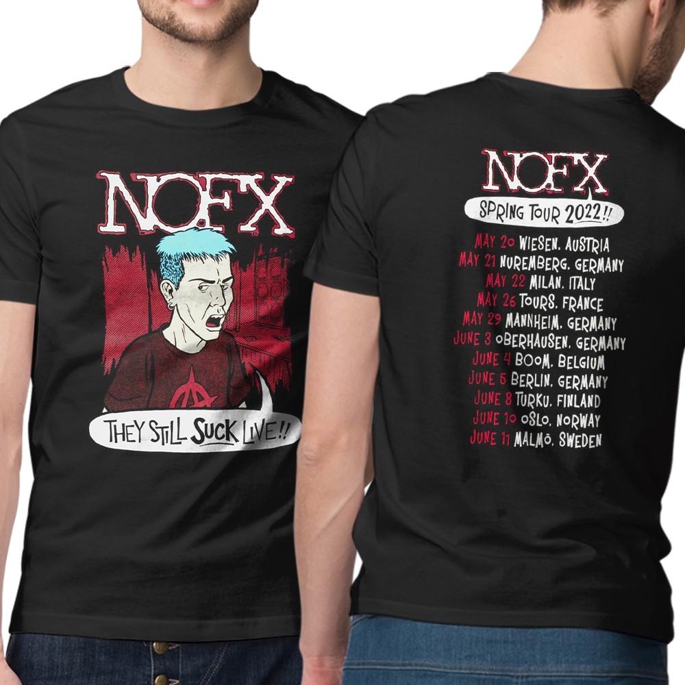 Cotton TShirt NOFX I Heard They Suck Live!! Spring Tour 2022 Live Concert Unisex T-Shirt XL
