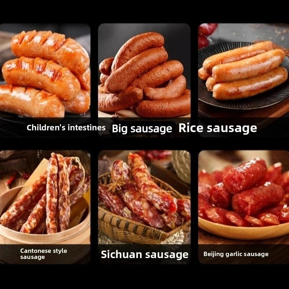 Large Capacity Manual Sausage Maker Plastic Heavy Duty Sausage Filling Machine with 4 Stuffing Tubes Food-Grade