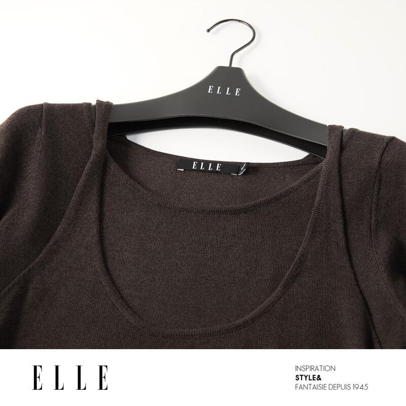 ELLE Elegant Faux Two-Piece Slim Dress