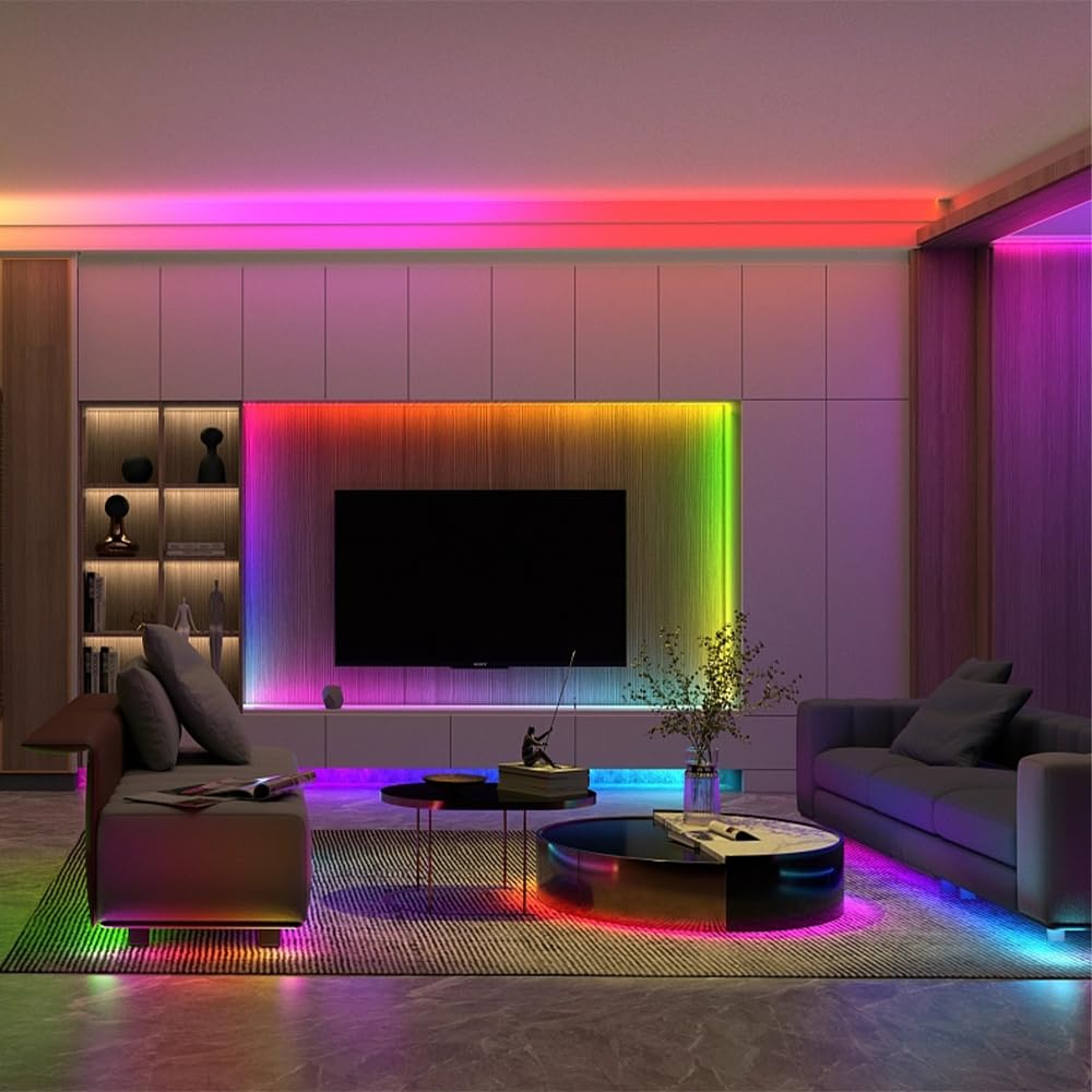 5m COB WS2811 IC LED Strip Light, 3600 LEDs, High Density, Programmable, RGB Full Color, DC24V, 12mm Wide, Bright, Cuttable, for TV Backlighting,