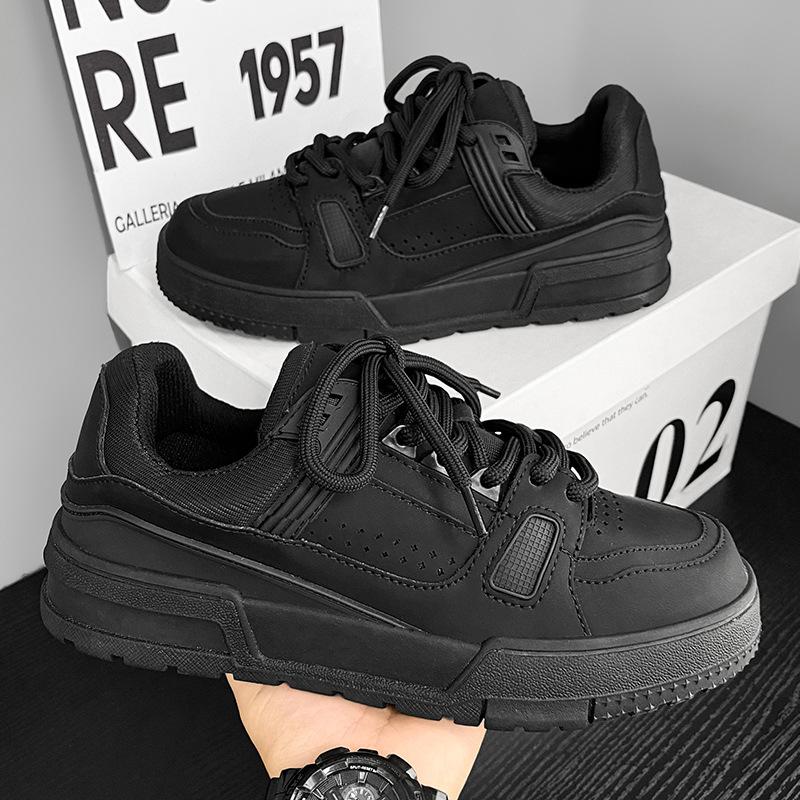 Men's shoes 2024 new summer retro mesh breathable youth sports and leisure shoes thick-soled wear-resistant board shoes men's