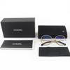 Gafas CHANEL Impecables Marca COCO Forma Redonda Denim dorado Mujer 2218-S Usado