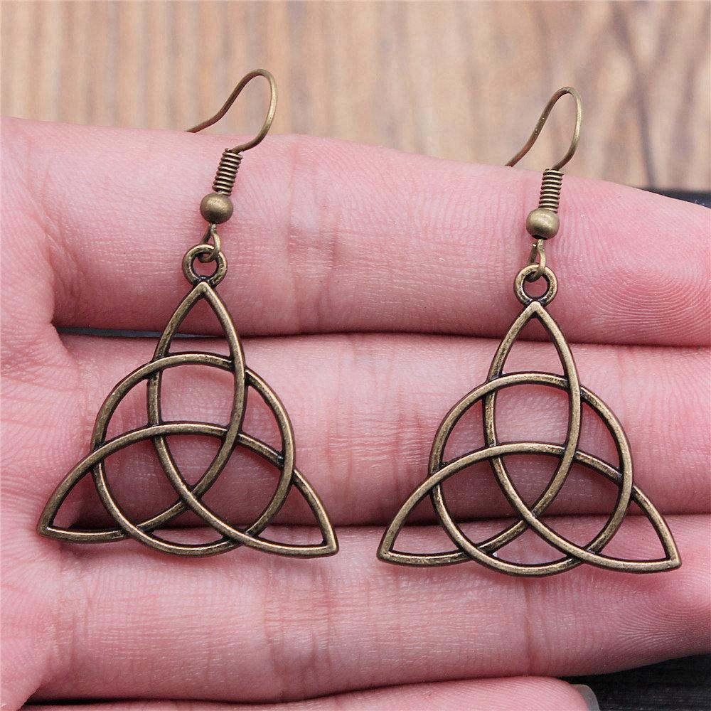 Drop & Dangle Earring Celtic Hexagram Kids' Jewelry MaterialsEarring Size 18x19mm QE006