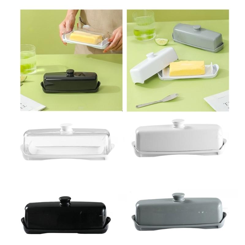 Butter Dish with Spoon & Lid Butter Dish Plastic Butter Container Butter Keeper Holder Kitchen Accessories