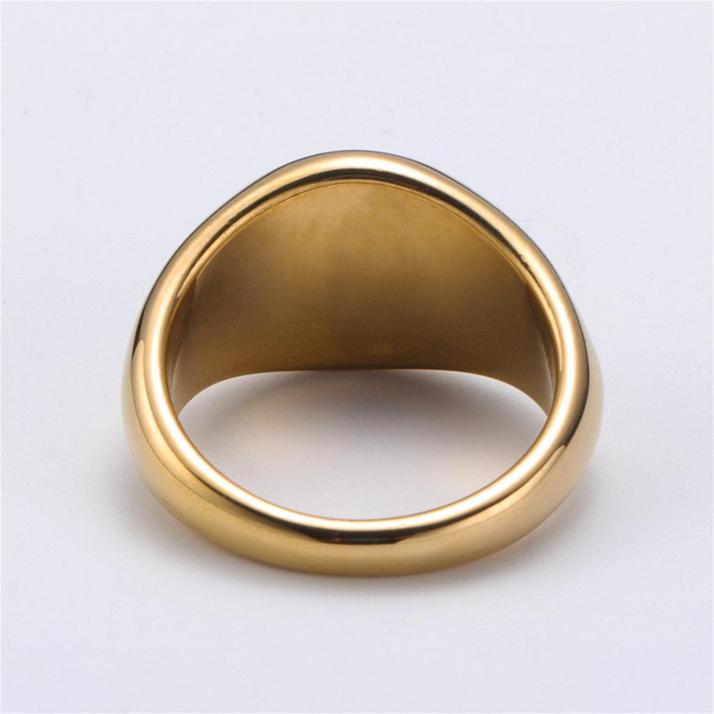 Gold Color Jerusalem Cross Ring Stainless Steel Religious Vintage Five Crosses Crusader Jewelry Georgia Symbol Jewelry for Men