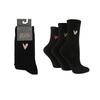 Sock Shop Women S Black Heart Daily SockS Set