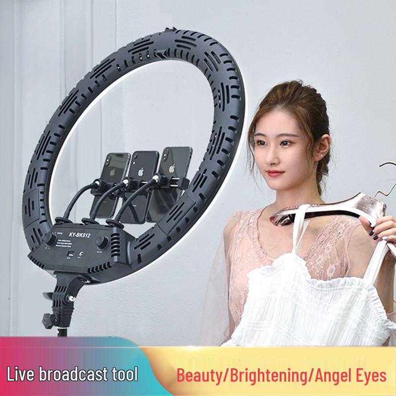 2025 Ring Light Stand for Live Streaming & Beauty Selfies - 22-inch Mobile Phone Holder for Influencers