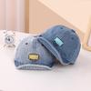 New Denim Letter Baby Baseball Caps Summer Vintage Soft Brim Outdoor Sun Hats For Baby Boy Casual Sports Kids Peaked Hats