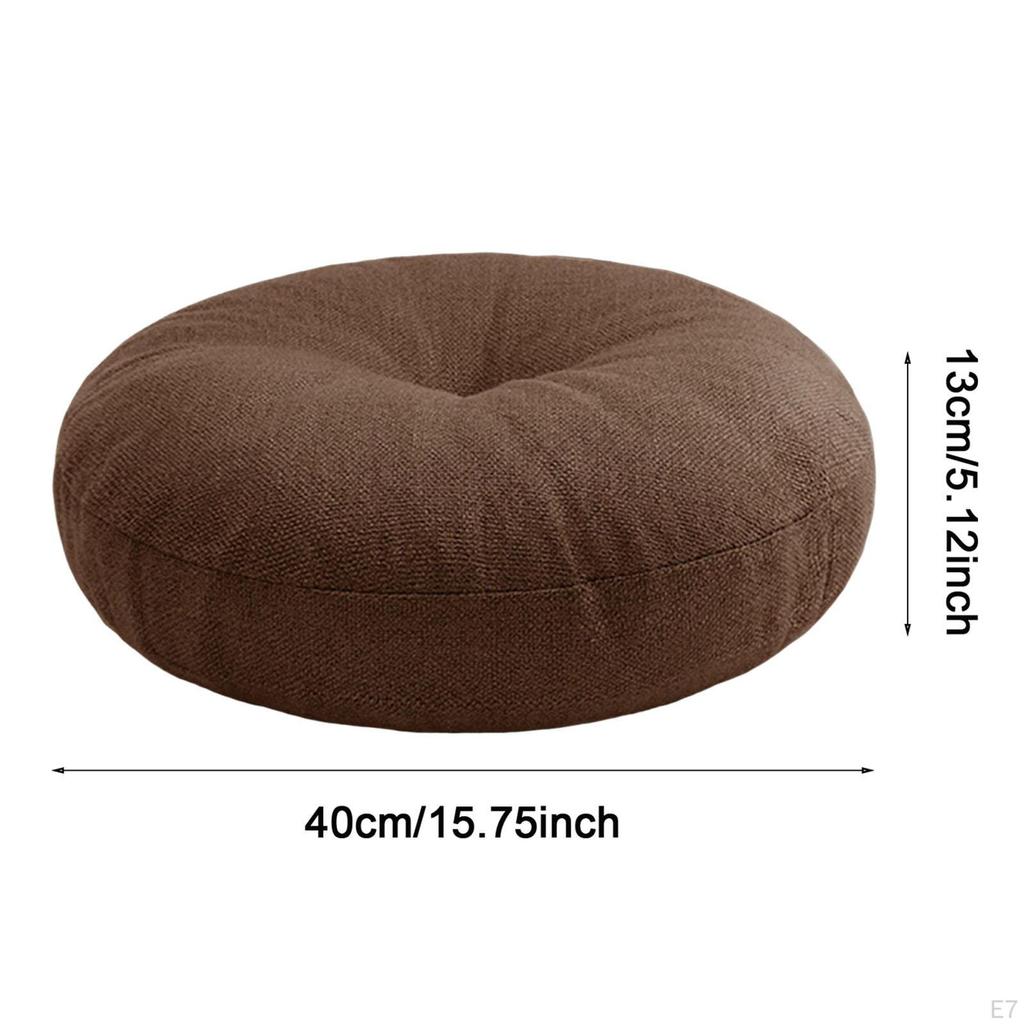 Meditation Cushion Round Floor Pillow 40x13cm Comfortable Multipurpose Tatami for