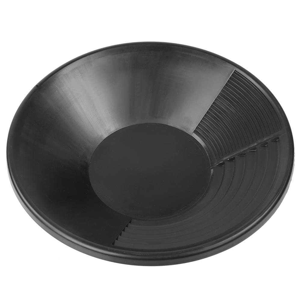 Multifuction Black Plastic Gold Mining Pan Rushing Sifting Classifying Gold Tool
