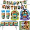 Párty potřeby s motivem Toy Story, Jednorázové papírové talíře, kelímky, ubrousky na narozeninovou oslavu, Dekorace, Rekvizity, Scénické dekorace, Sada dárků pro děti na svátek
