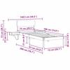 Brown Bed Frame with Headboard 75 x 190 cm Solid Pine Wood