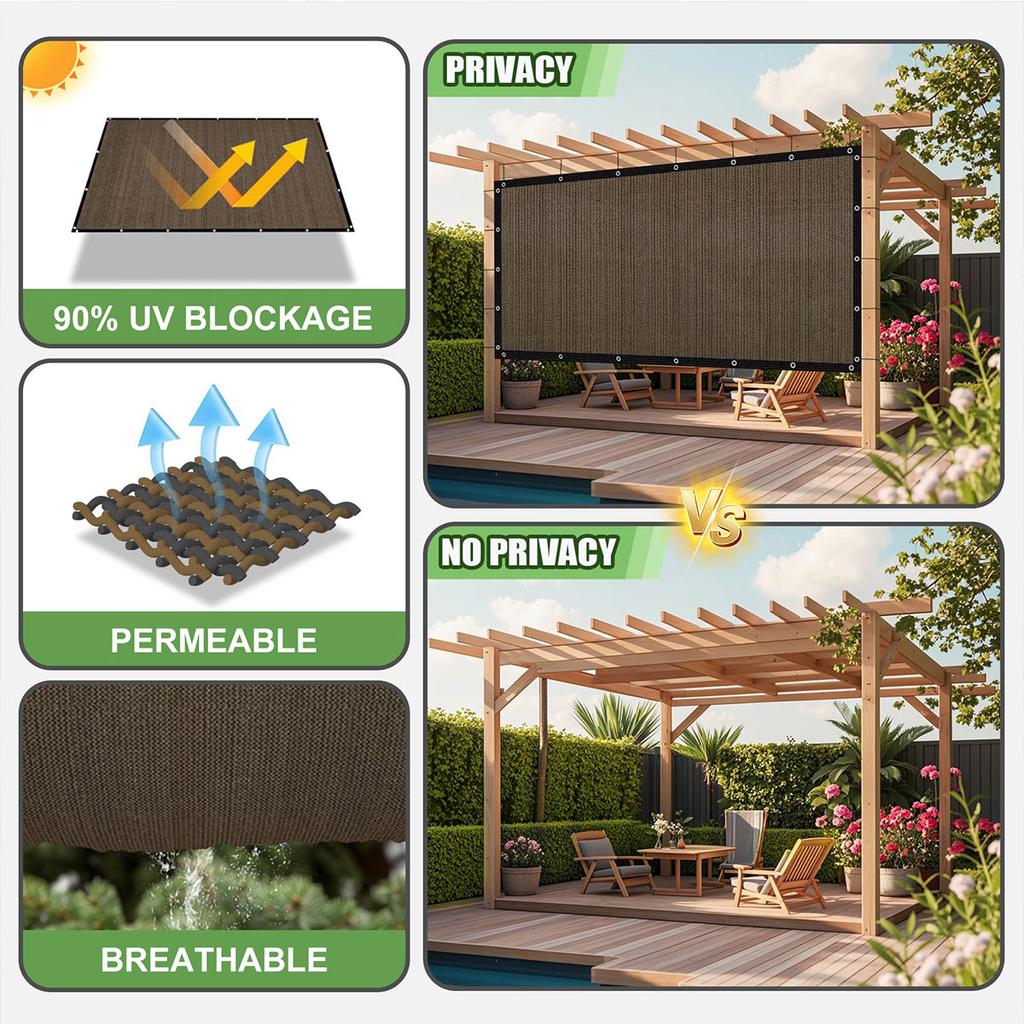 Shadow Mesh Shade Garden 3x3 Full Awning Cloth Outdoor Decoration Gardening Supplies Cover Car Sunshade Fence Shading Net Balcon