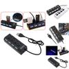 Hub USB 2.0 Noir à 4 Ports avec Fabrication de Qualité Supérieure et Design Intemporel