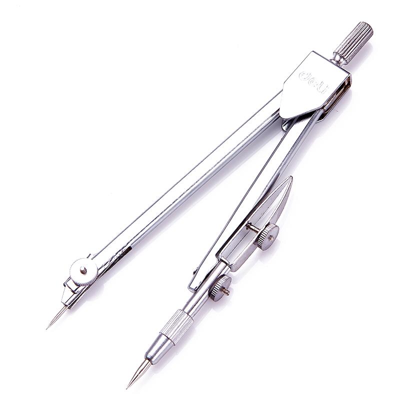 Deli Kompas ze Stali Nierdzewnej Narzędzia Matematyczne Geometryczne do Kół Artykuły Szkolne dla Ucznia Artykuły Papiernicze W zestawie Pudełko