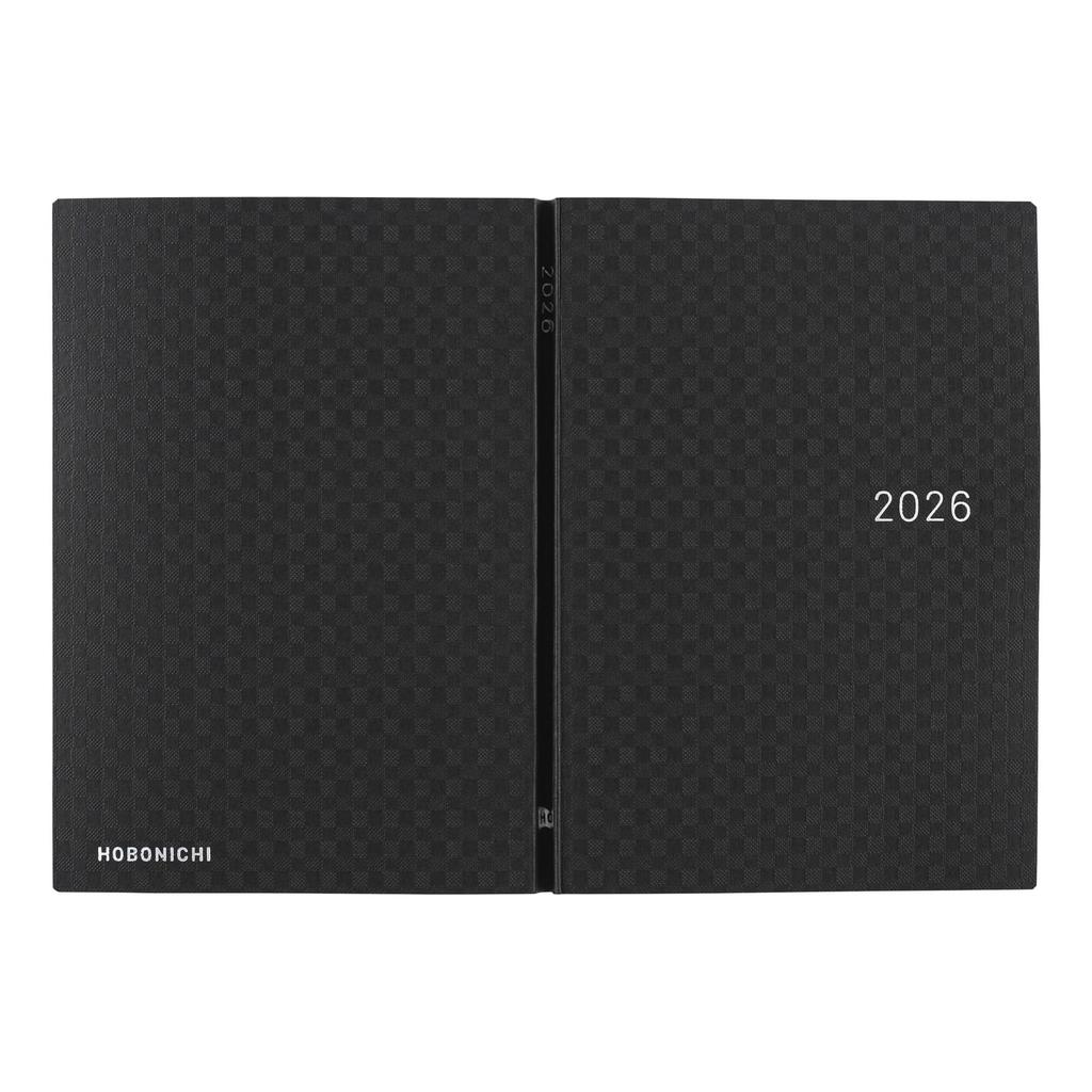 Hobonichi Techo 2026 HON Paper Gingham Page Per Series/Black [A6/1 Day/January/Monday Start]
