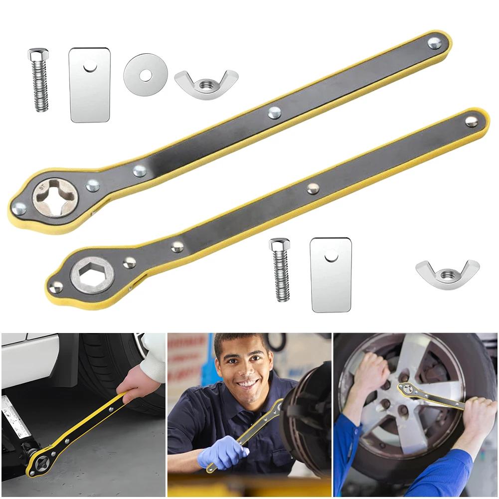 Jack Garage Tire Wheel Lug Wrench Handle Labor-saving Scissor Jack Ratchet Wrench for Scissor Jack for Small Cars SUVs Vans