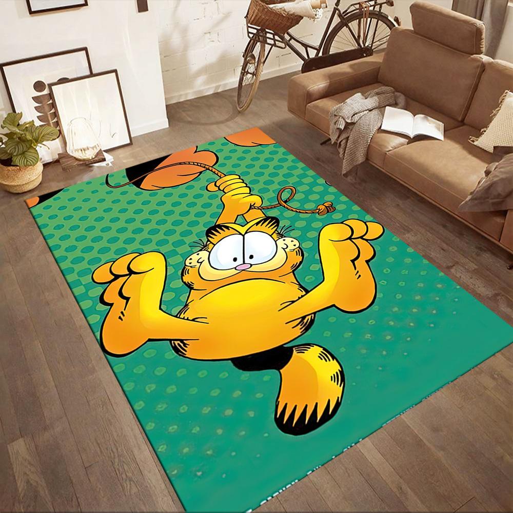 Garfield Breaking Through Square rugs are a great choice for living rooms, bedrooms, home décor, and as gifts