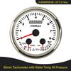 Waterproof Car Boat Universal 85mm GPS Speedometer Odometer with Fuel Level Tachometer Water Temp Oil Pressure Red Backlight