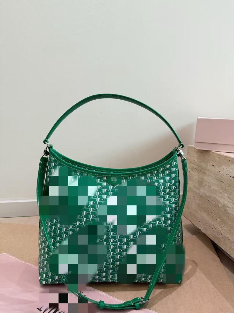 Original Leder Litschi-Muster Kalbsleder weich neue Dogtooth-Tasche Hobo Achseltasche Tote große Kapazität Mutter-und-Kind-Tasche