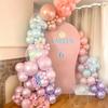 Pastel Mermaid Balloons Set of 36  Pearl Rose Gold Metallic Pink Purple Blue Latex Party Balloons for Girl Birthday Bridal Baby Shower Candyland