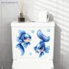 {Summer2} 1/2 Sheets Luminous Dolphin Toilet Sticker Self-adhesive PVC Bathroom Decoration Wall Decal Home Decor Sticker