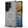 For Samsung Galaxy S26 Ultra Magnetic Case Corrugated Texture Heat Dissipation TPU + PC Phone Back Cover