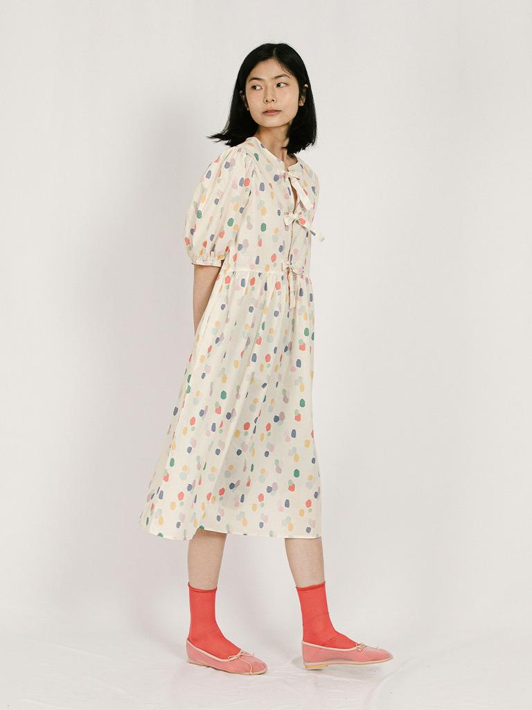 VINCENT NAVY Make Your Ribbon Dress_Ivory
