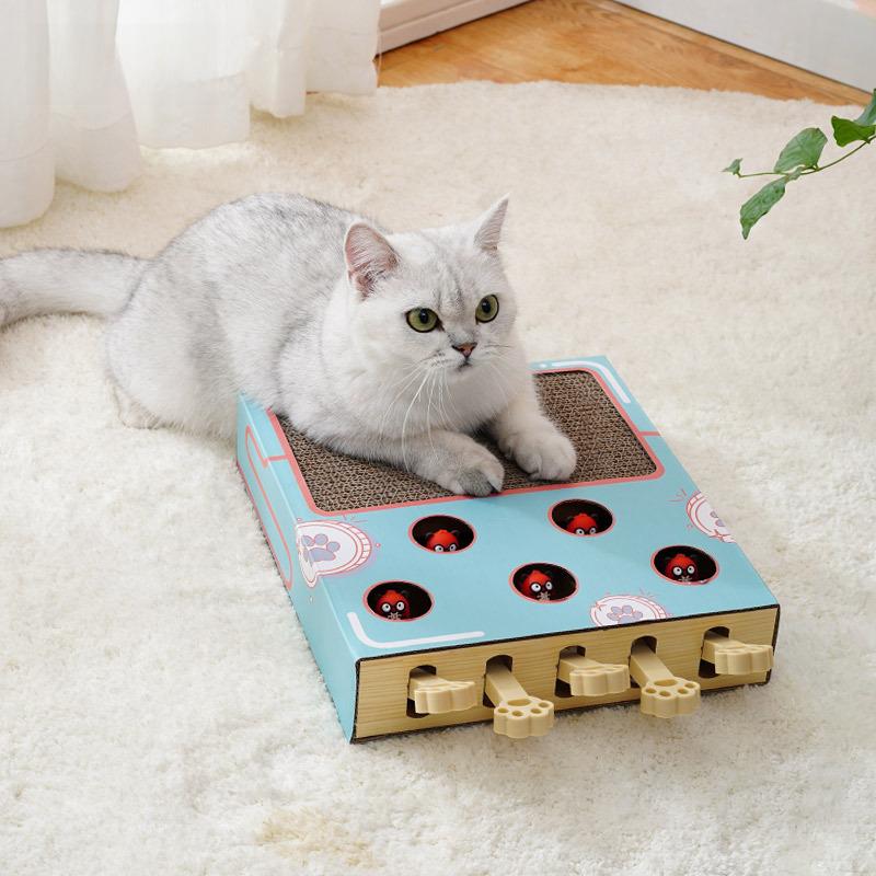 Cat Whack Toy Mole Corrugated Paper Scratch Board Cat Tease Toy Supplies Pet