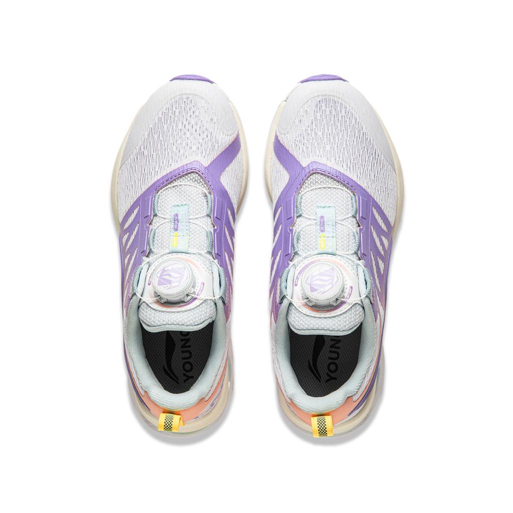 Li Ning Kinder Markenlogo Colorblock Laufschuhe Kinder Laufschuhe Lila YKFU080-4