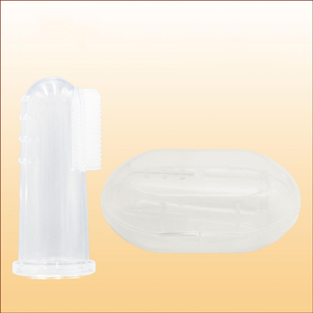 1PC/2PCS/5PCS Silicone Toothbrush\+Box Baby Finger Toothbrush Children Clean Soft Silicone Infant Tooth Brush Baby Brush