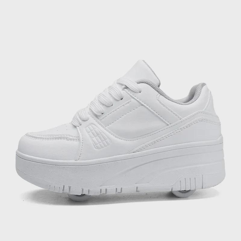 

Сверхлегкие съемные ботинки для катания на роликах для детей, мужчин и женщин 29 белый