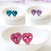 Heart Rhinestone Kids Girls Fashion Ear Clips Jewelry No Pierced Earrings Gift