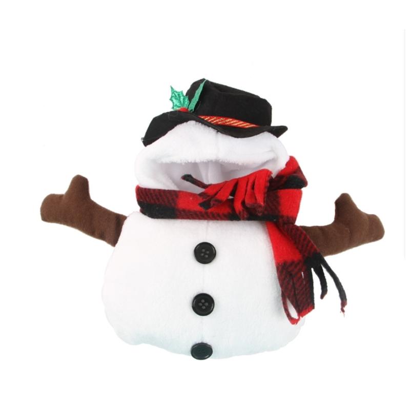 

Elastics Dog Snowmen Outfit Easy Zippers Soft Polyester Costume For Cold Weather Indoor Outdoor Activity XL