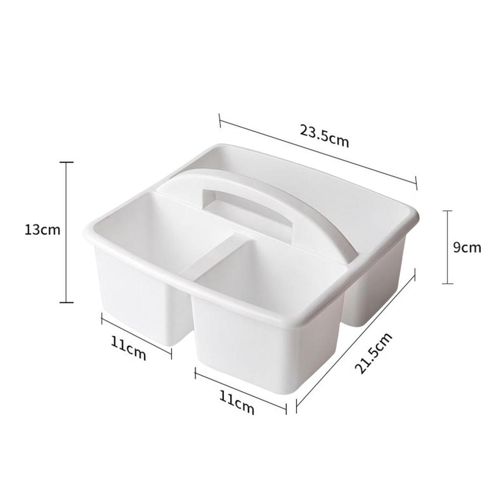 Desktop with Handles, Compartments Storage Basket Bin, Craft Storage Organizer Case, Classroom Storage