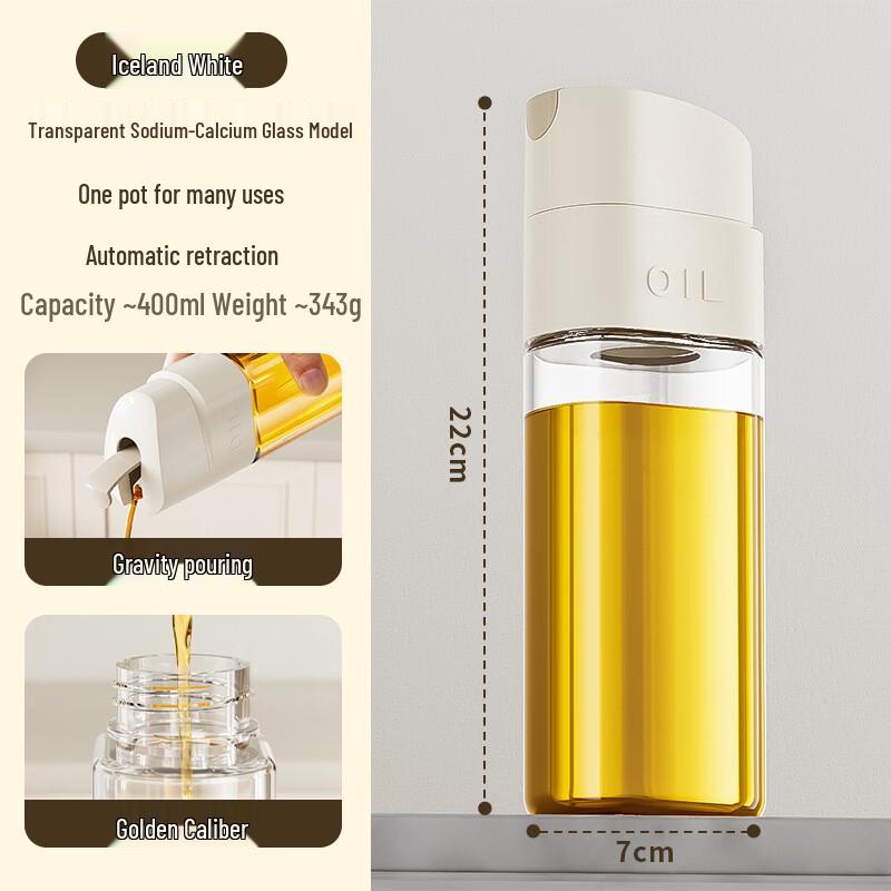 Oeny Leak-Proof Glass Oil & Vinegar Dispenser Set