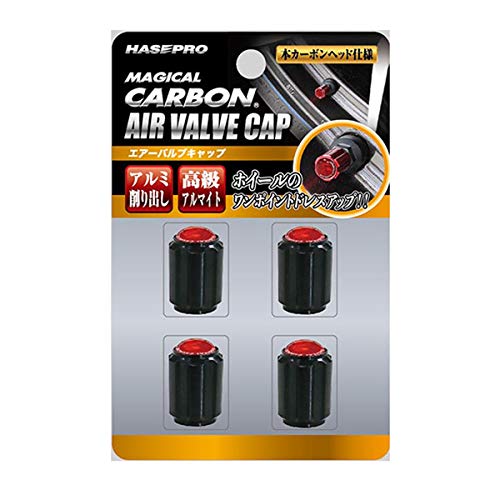 HASEPRO Magical Carbon [Air Valve Cap] Black: Red CAV-2 красный